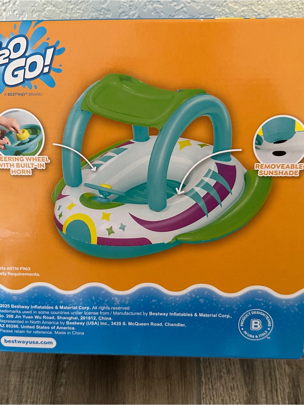 Bestway Inflatable Baby Float - White, Teal, Green, Purple